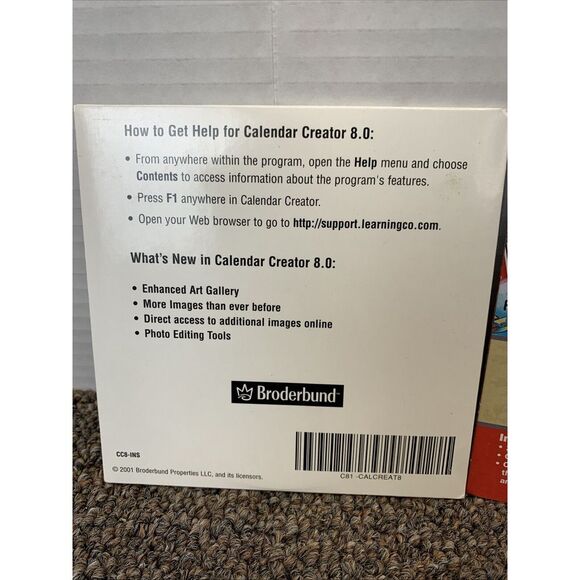 VTG Broderbund Calendar Creator 8 & american Greetings CreateaCard For Windows - Picture 3 of 9